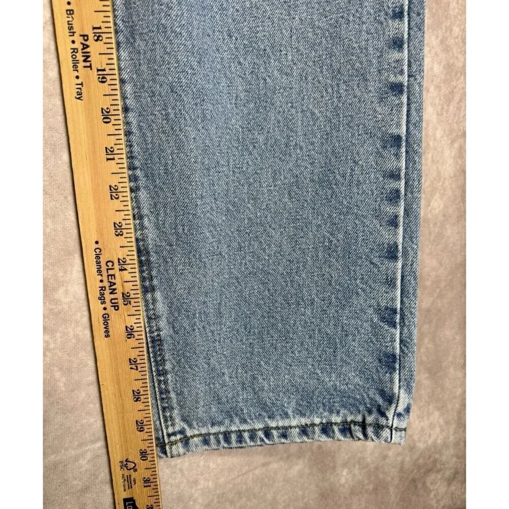 Carhartt Jeans Mens 38x32 Blue Denim Relaxed Fit Straight Medium Wash B17-STW